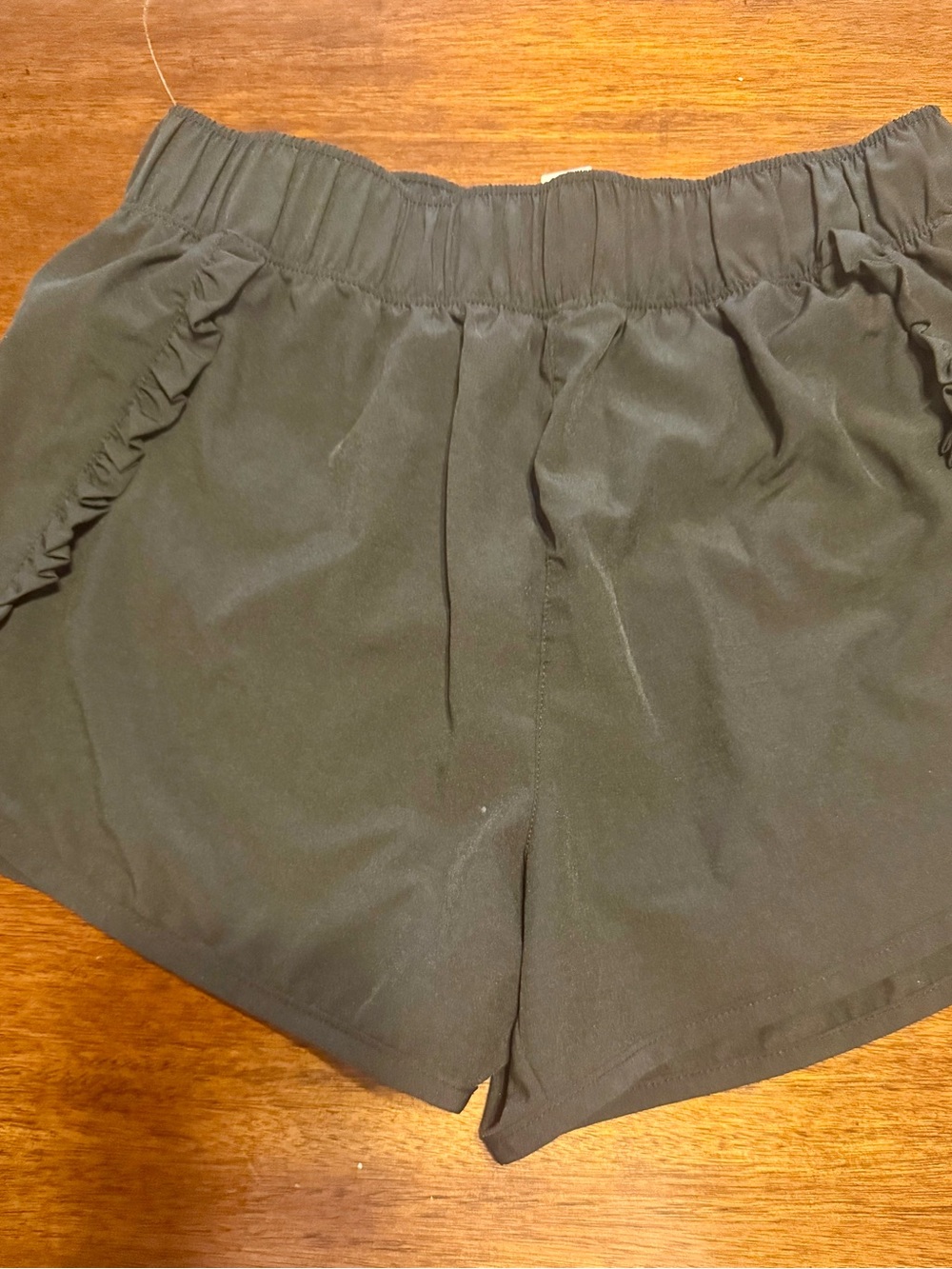 Yogalicious Black Athletic Ruffle Pocket Shorts